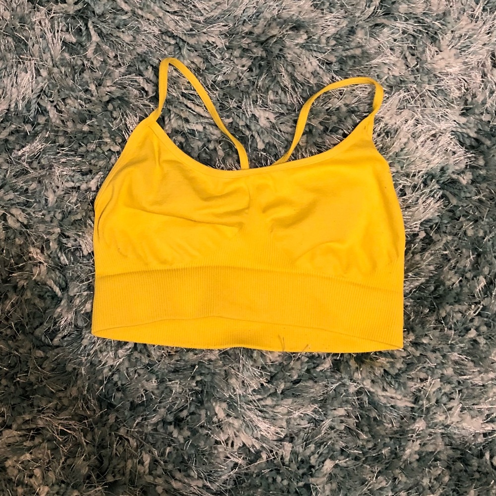 Girls yellow dance crop top